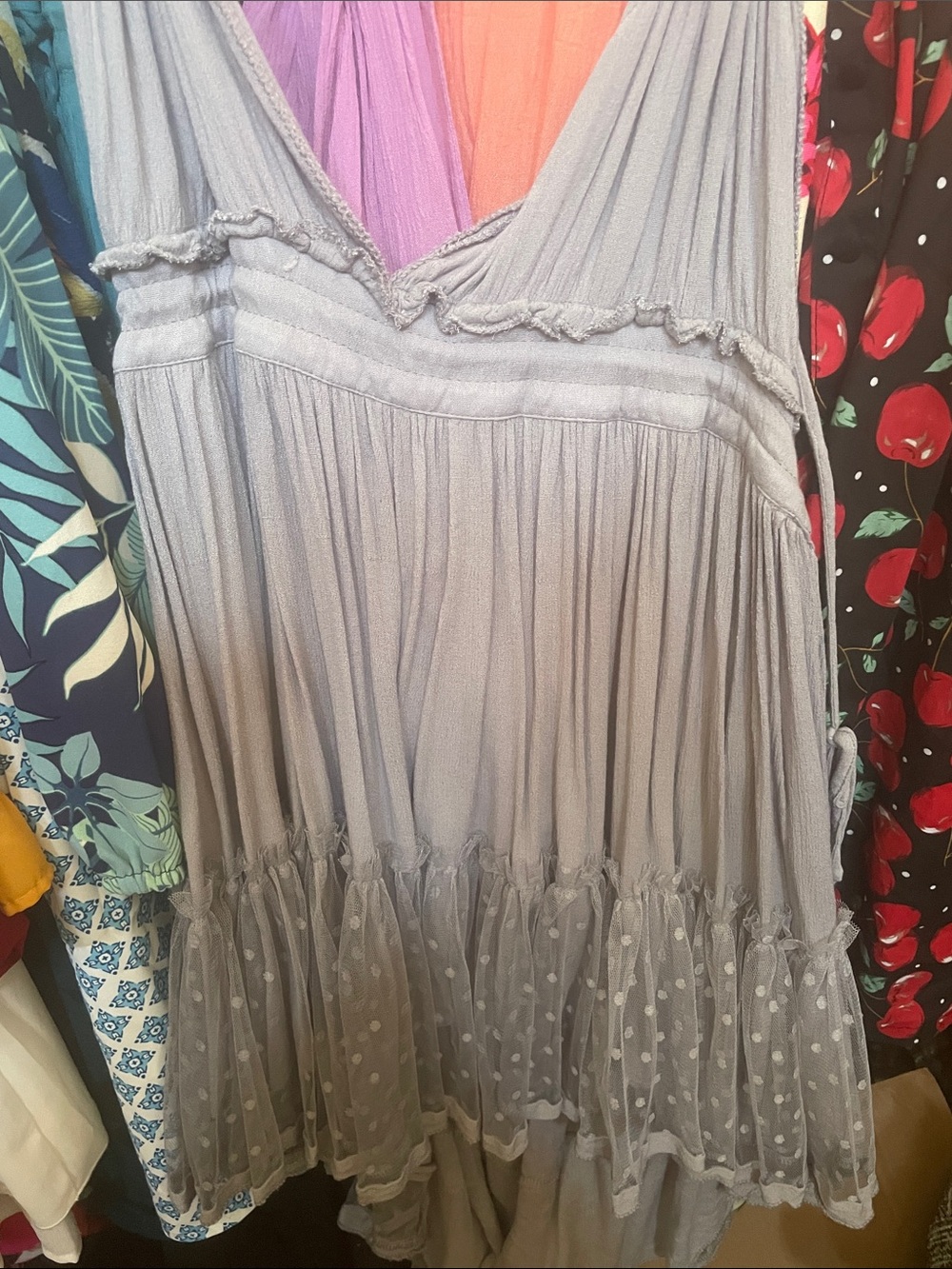 Large Summer Dresses Coral, Lavender, Mustard, Black, Turquoise, + Grey XL - Picture 7 of 7